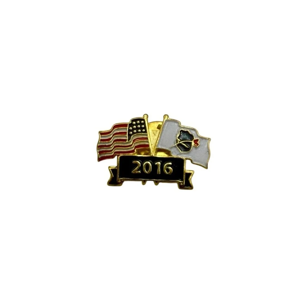 Law Enforcement Officers Memorial Flag American Flag Vintage Lapel Pin 2016 EUC